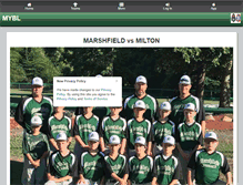 Tablet Screenshot of marshfieldyouthbaseball.org